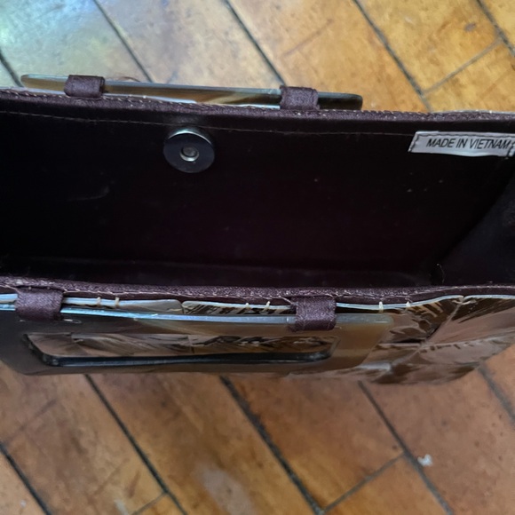 vintage style lucite/shell handbag - Picture 3 of 7